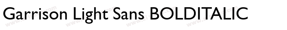 Garrison Light Sans BOLDITALIC字体转换